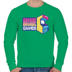 PRINTFASHION Arcade Games - Férfi pulóver - Zöld