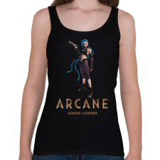 PRINTFASHION Arcane - Fortnite Jinx - Női atléta - Fekete női trikó