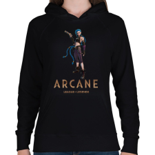 PRINTFASHION Arcane - Fortnite Jinx - Női kapucnis pulóver - Fekete női pulóver, kardigán