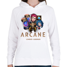 PRINTFASHION Arcane rewards - Női kapucnis pulóver - Fehér női pulóver, kardigán