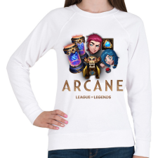 PRINTFASHION Arcane rewards - Női pulóver - Fehér női pulóver, kardigán