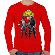 PRINTFASHION Arctic A. & Stingray Fortnite - Férfi hosszú ujjú póló - Piros férfi póló