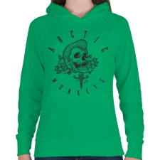 PRINTFASHION Arctic Monkeys - Női kapucnis pulóver - Zöld női pulóver, kardigán