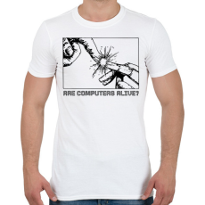 PRINTFASHION Are computers alive? - Férfi póló - Fehér