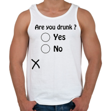 PRINTFASHION Are you drunk ? - Férfi atléta - Fehér atléta, trikó
