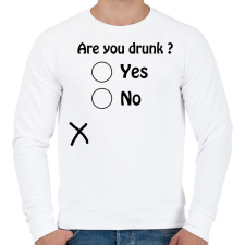 PRINTFASHION Are you drunk ? - Férfi pulóver - Fehér férfi pulóver, kardigán