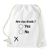 PRINTFASHION Are you drunk ? - Sportzsák, Tornazsák - Fehér tornazsák