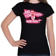 PRINTFASHION Are you lost babygirl? - Női póló - Fekete
