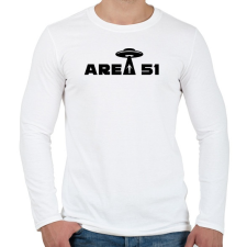 PRINTFASHION Area 51  - Férfi hosszú ujjú póló - Fehér férfi póló
