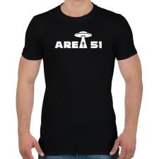 PRINTFASHION Area 51 - Férfi póló - Fekete férfi póló