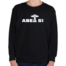 PRINTFASHION Area 51 - Gyerek pulóver - Fekete