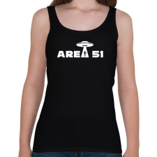 PRINTFASHION Area 51 - Női atléta - Fekete női trikó