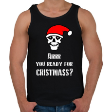 PRINTFASHION AREEE YOU READY FOR CHRISTMASS - Férfi atléta - Fekete
