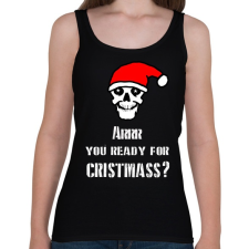 PRINTFASHION AREEE YOU READY FOR CHRISTMASS - Női atléta - Fekete női felső