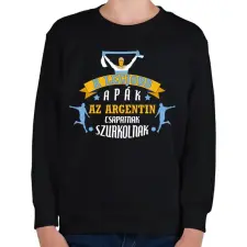 PRINTFASHION Argentin csapat - Gyerek pulóver - Fekete gyerek pulóver, kardigán