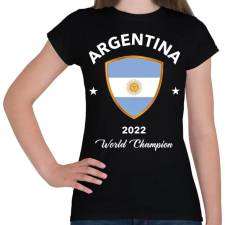 PRINTFASHION Argentina world champion 2 - Női póló - Fekete női póló