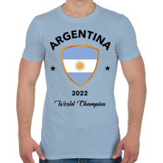 PRINTFASHION ARGENTINA WORLD CHAMPION - Férfi póló - Világoskék