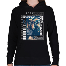 PRINTFASHION Aries - Streetwear style - Női kapucnis pulóver - Fekete női pulóver, kardigán