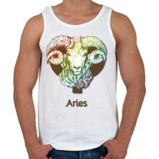 PRINTFASHION Aries színes - Férfi atléta - Fehér