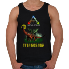 PRINTFASHION ARK-TITANOSAUR - Férfi atléta - Fekete atléta, trikó