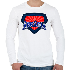 PRINTFASHION ÁRKÁDIA - Férfi hosszú ujjú póló - Fehér férfi póló