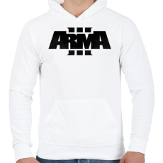 PRINTFASHION Arma - Férfi kapucnis pulóver - Fehér