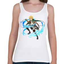 PRINTFASHION Armin Arlert - Női atléta - Fehér női trikó