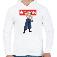 PRINTFASHION Armstrong - Férfi kapucnis pulóver - Fehér férfi pulóver, kardigán