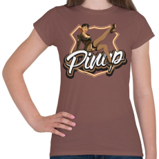 PRINTFASHION Army legs - Női póló - Mogyoróbarna