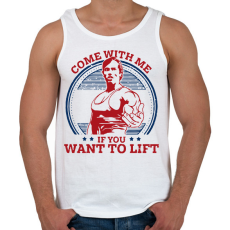 PRINTFASHION Arnold Gym - Férfi atléta - Fehér