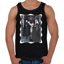 PRINTFASHION Arnolfini házaspár - kicsit másképp - Férfi atléta - Fekete atléta, trikó