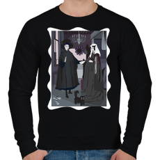 PRINTFASHION Arnolfini házaspár - kicsit másképp - Férfi pulóver - Fekete