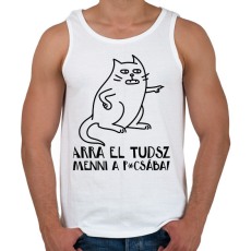 PRINTFASHION Arra el tudsz menni a p*csába - Férfi atléta - Fehér