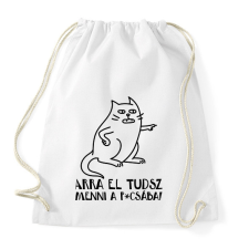 PRINTFASHION Arra el tudsz menni a p*csába - Sportzsák, Tornazsák - Fehér tornazsák