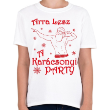 PRINTFASHION Arra lesz a Karácsonyi party - Gyerek póló - Fehér gyerek póló