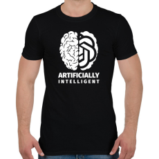 PRINTFASHION Artificially intelligent - Férfi póló - Fekete
