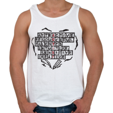 PRINTFASHION artist.b - Férfi atléta - Fehér atléta, trikó