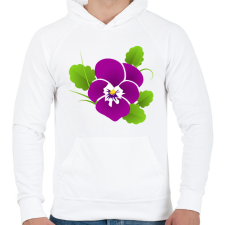 PRINTFASHION Árvácska - Férfi kapucnis pulóver - Fehér férfi pulóver, kardigán