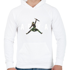 PRINTFASHION Arya Air (Camo#2) - Férfi kapucnis pulóver - Fehér férfi pulóver, kardigán