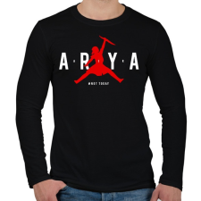 PRINTFASHION Arya Air (Red) - Férfi hosszú ujjú póló - Fekete férfi póló