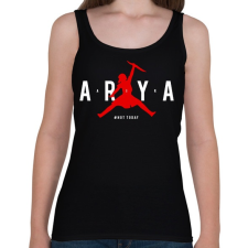 PRINTFASHION Arya Air (Red) - Női atléta - Fekete női trikó