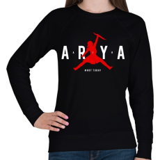 PRINTFASHION Arya Air (Red) - Női pulóver - Fekete