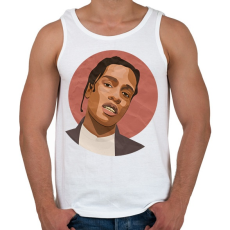 PRINTFASHION Asap Rocky - Férfi atléta - Fehér