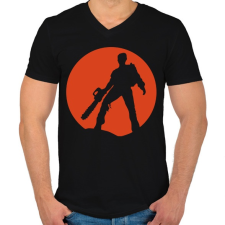 PRINTFASHION Ash vs Evil Dead - Férfi V-nyakú póló - Fekete férfi póló
