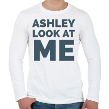 PRINTFASHION Ashley Look at Me - Férfi hosszú ujjú póló - Fehér férfi póló