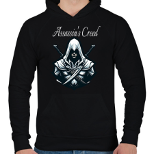 PRINTFASHION Assassin's Creed - Férfi kapucnis pulóver - Fekete férfi pulóver, kardigán