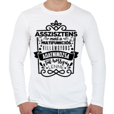 PRINTFASHION Asszisztens - Férfi hosszú ujjú póló - Fehér férfi póló