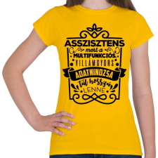 PRINTFASHION Asszisztens - Női póló - Sárga női póló