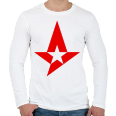 PRINTFASHION Astralis - Férfi hosszú ujjú póló - Fehér
