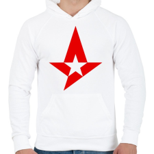 PRINTFASHION Astralis - Férfi kapucnis pulóver - Fehér férfi pulóver, kardigán